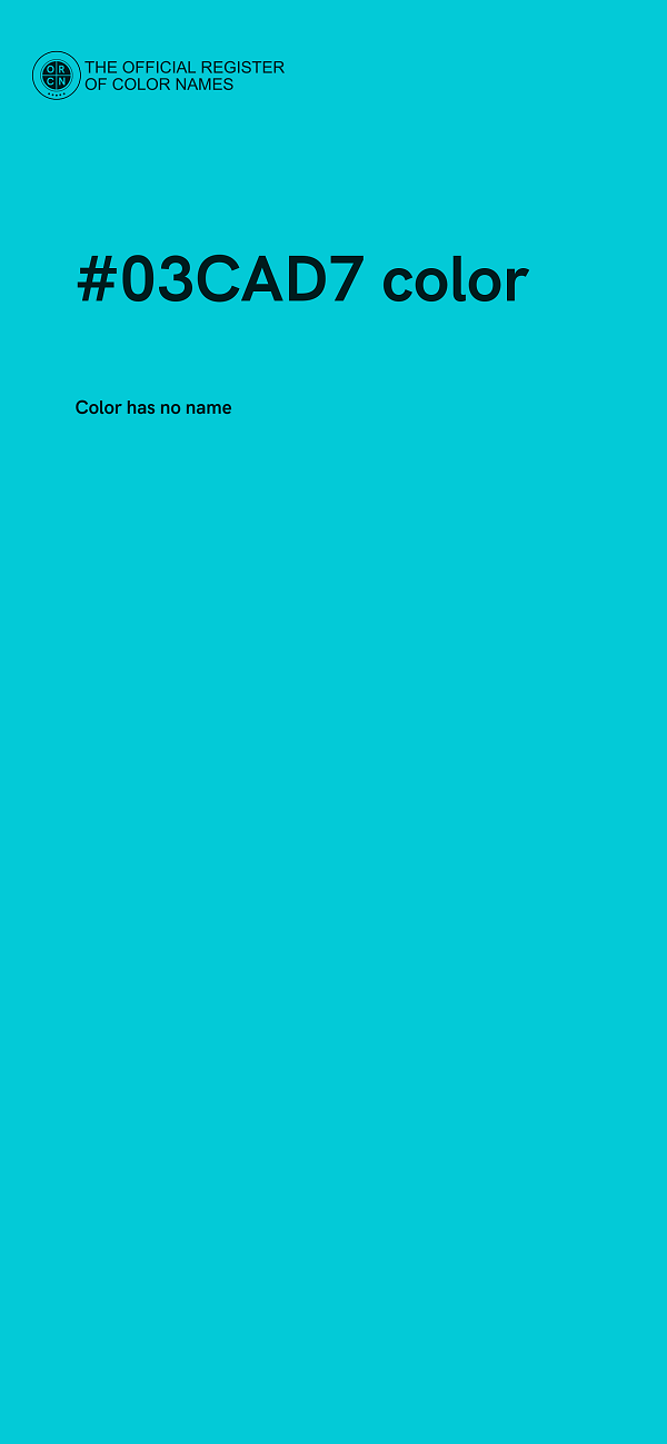 #03CAD7 color image