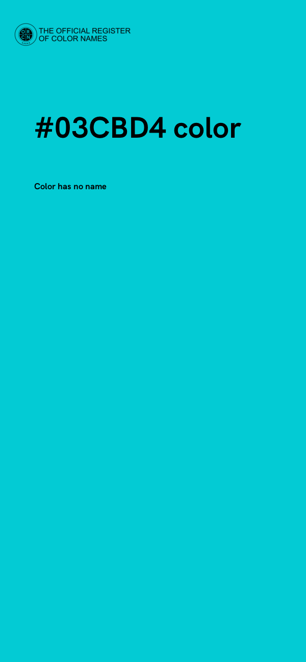 #03CBD4 color image