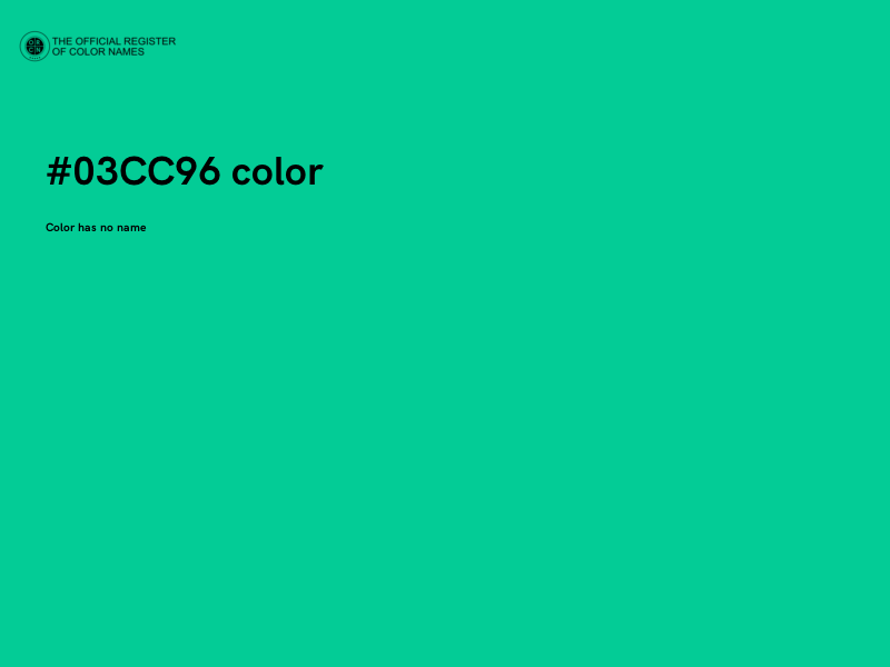 #03CC96 color image