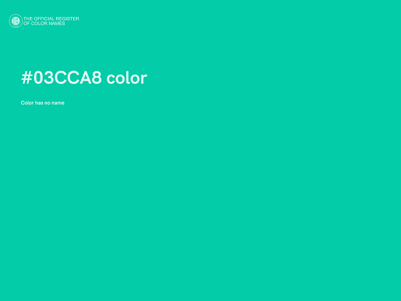 #03CCA8 color image