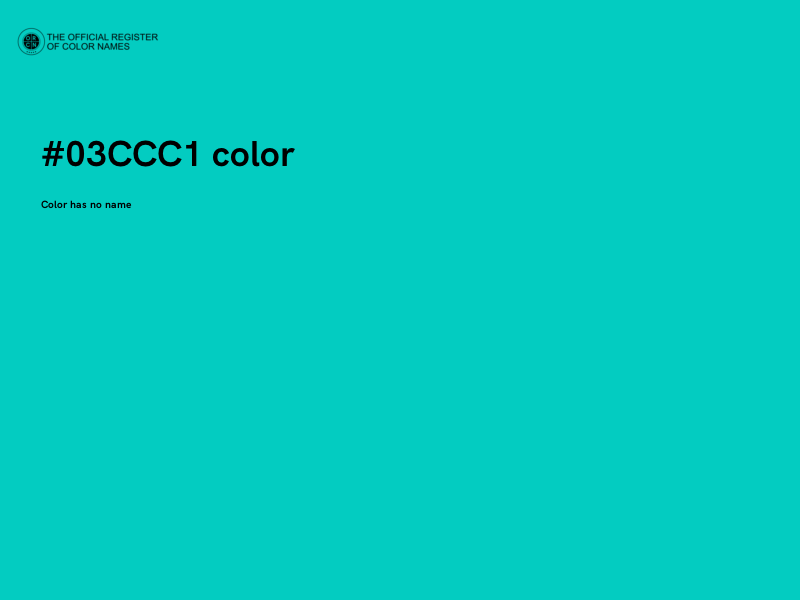 #03CCC1 color image
