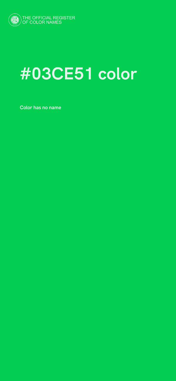 #03CE51 color image