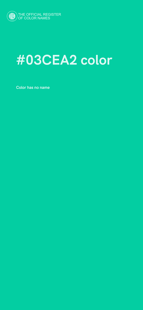 #03CEA2 color image