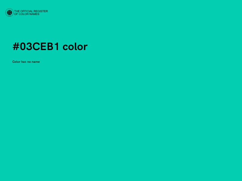 #03CEB1 color image