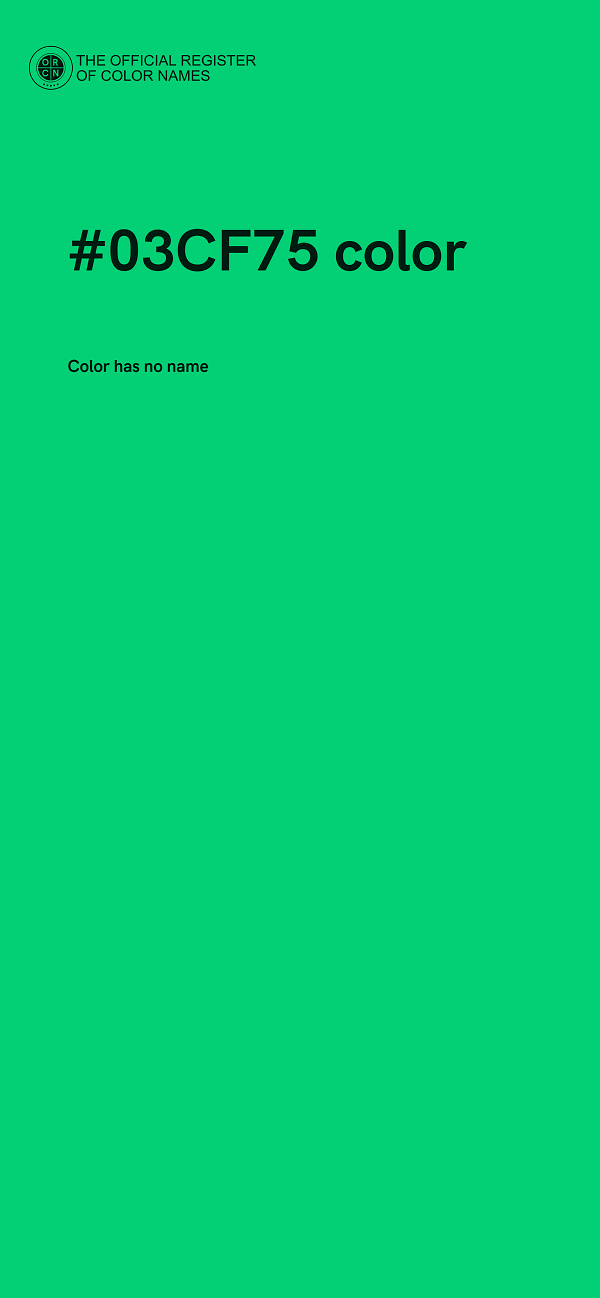 #03CF75 color image