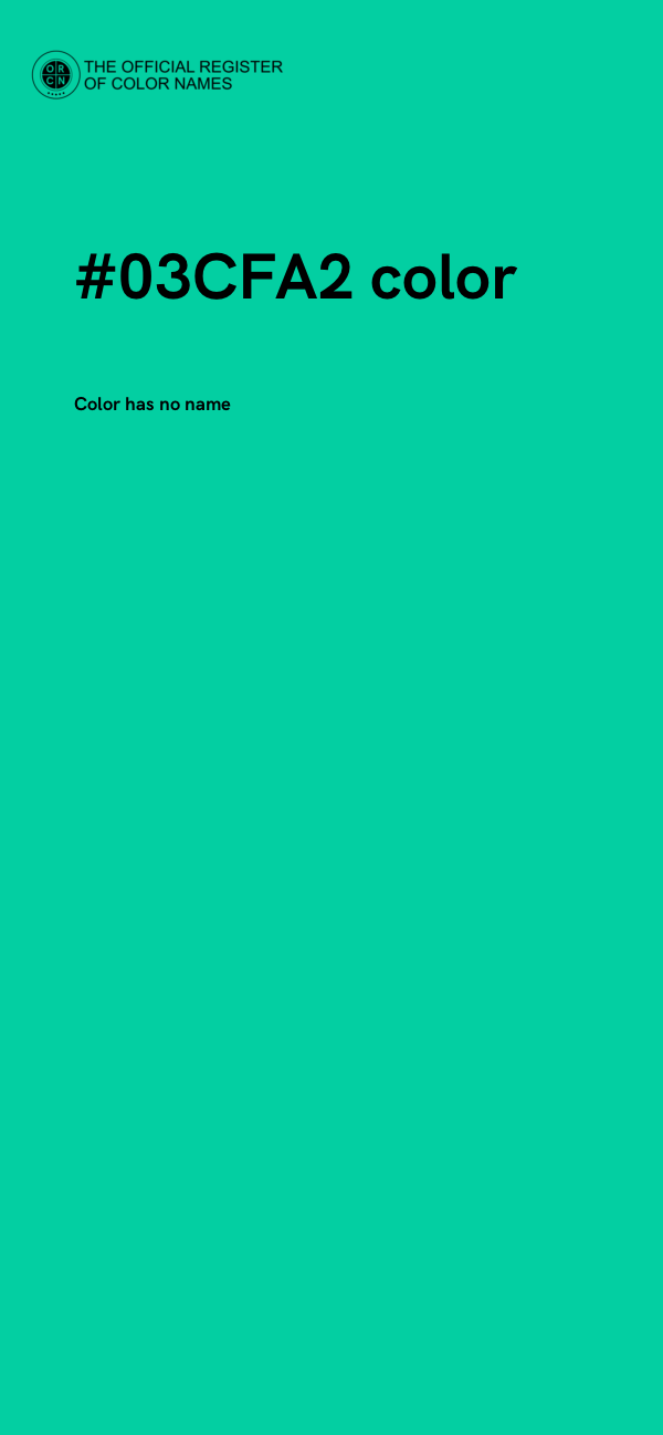 #03CFA2 color image