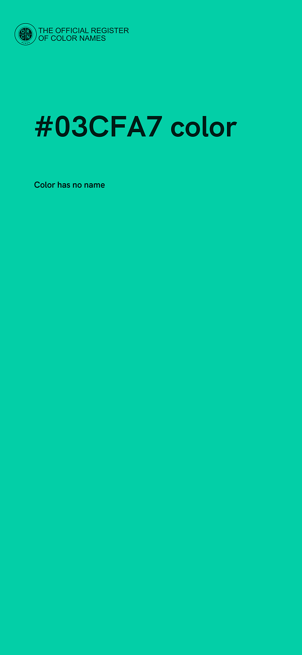 #03CFA7 color image