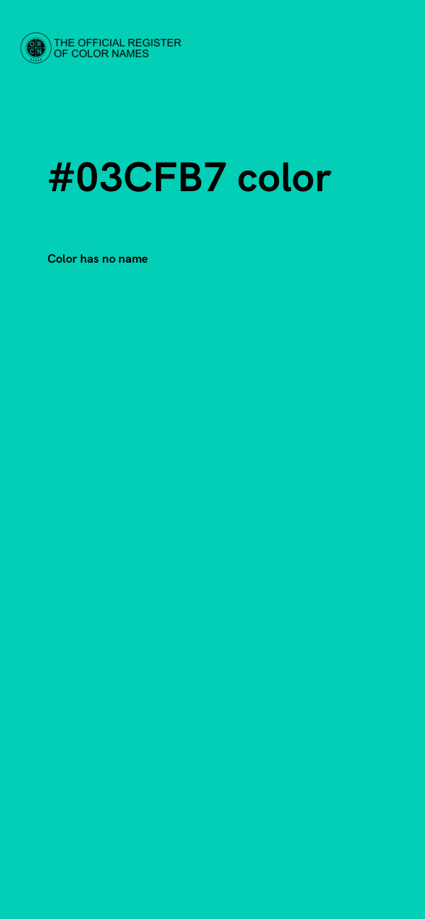 #03CFB7 color image