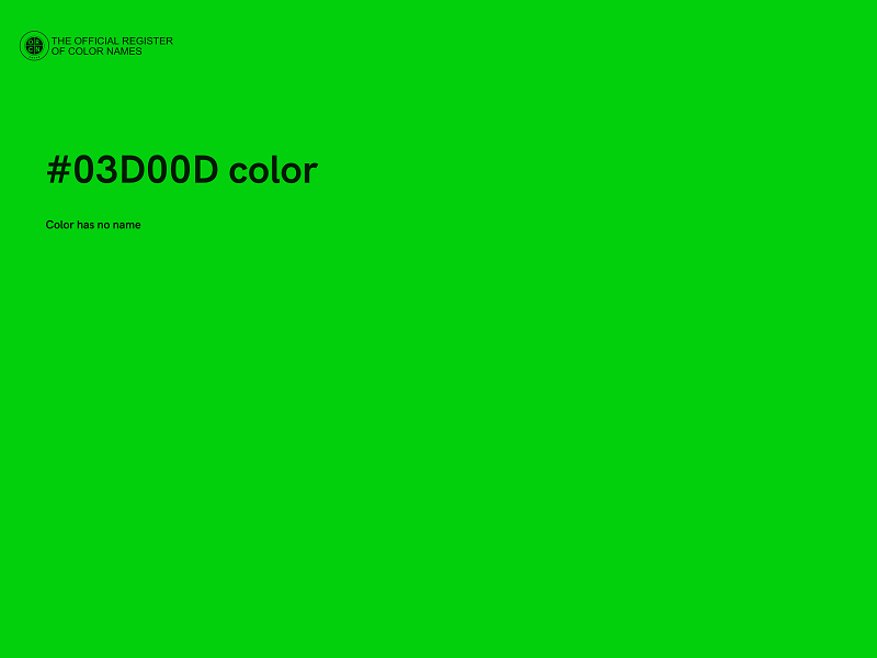 #03D00D color image