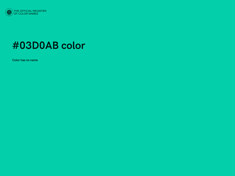 #03D0AB color image