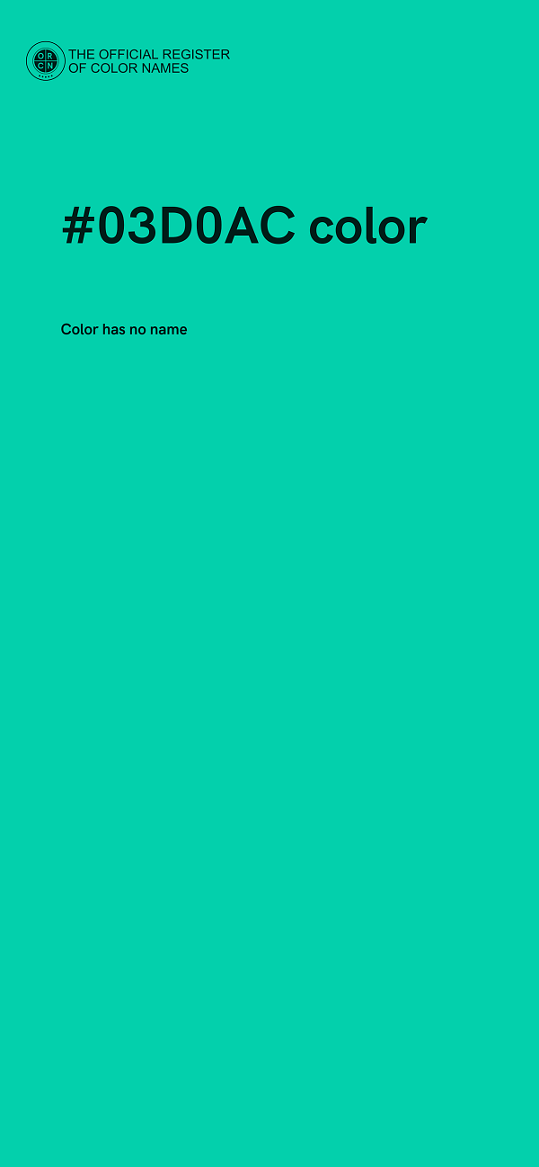 #03D0AC color image