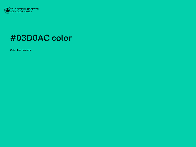 #03D0AC color image