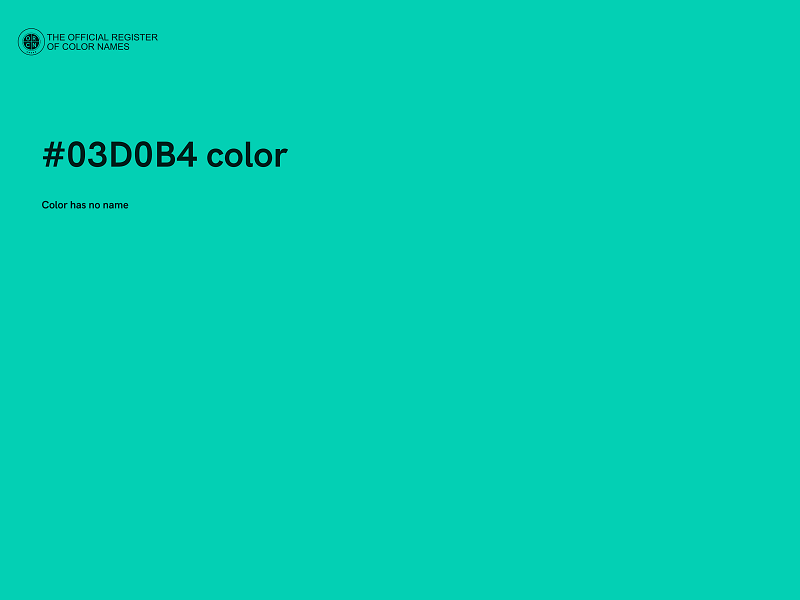 #03D0B4 color image