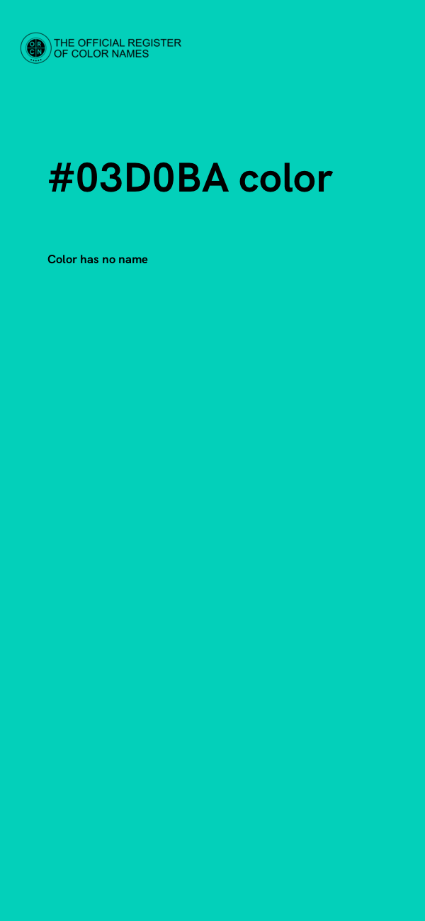 #03D0BA color image