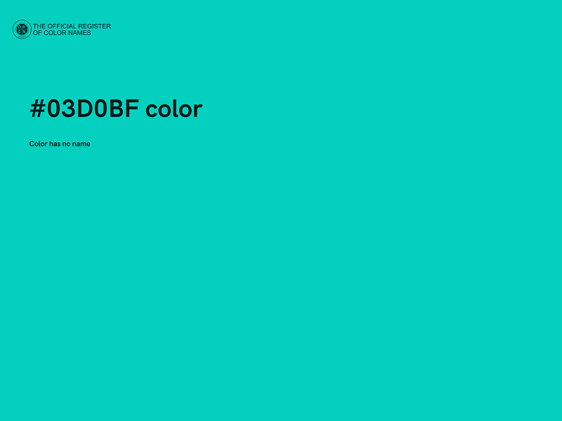 #03D0BF color image