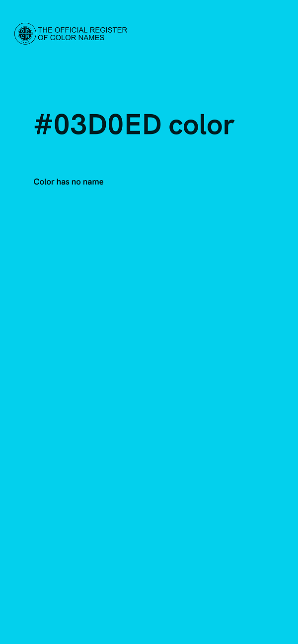 #03D0ED color image