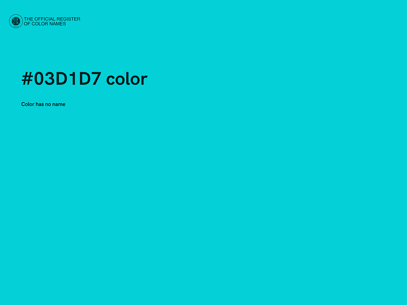 #03D1D7 color image