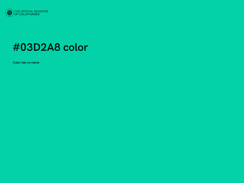 #03D2A8 color image