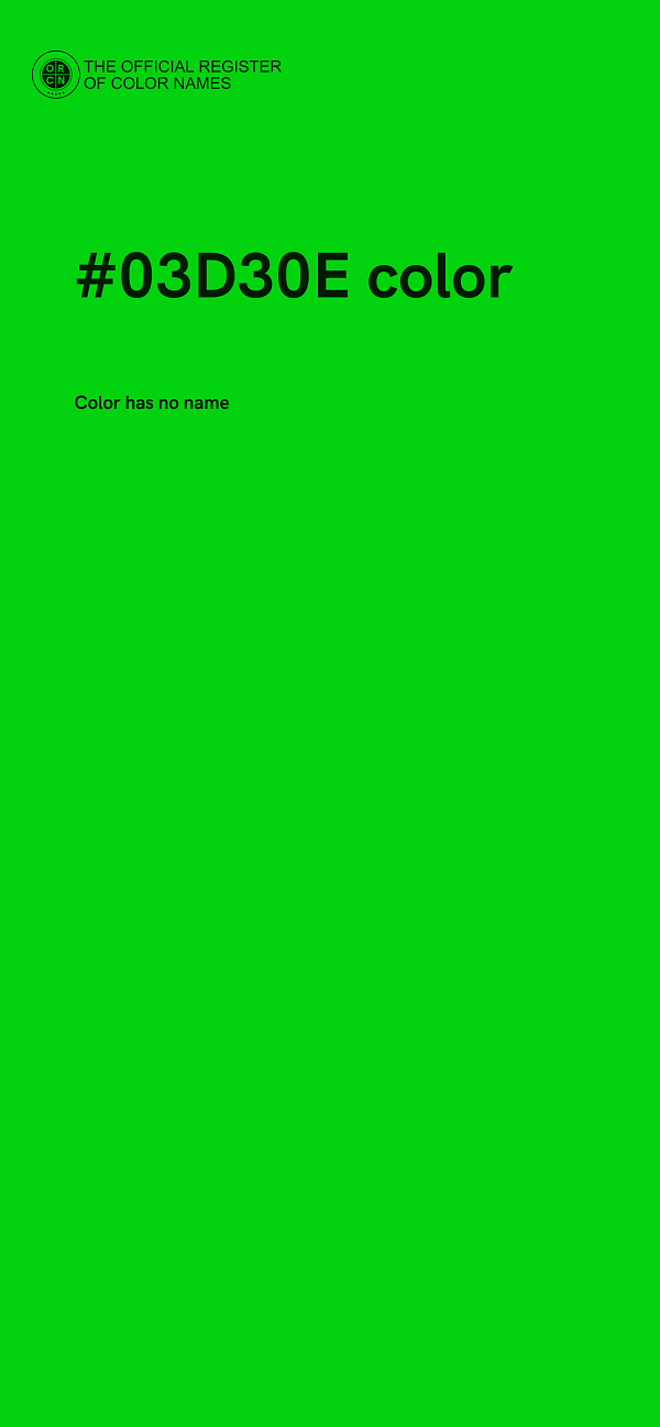 #03D30E color image