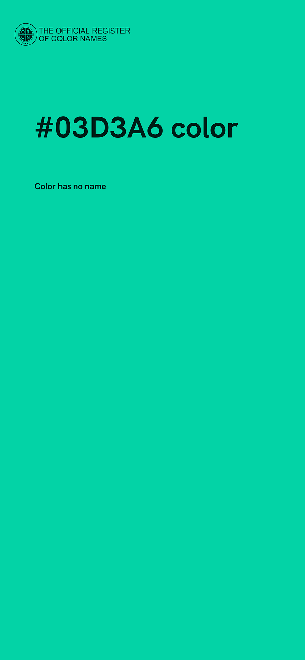 #03D3A6 color image