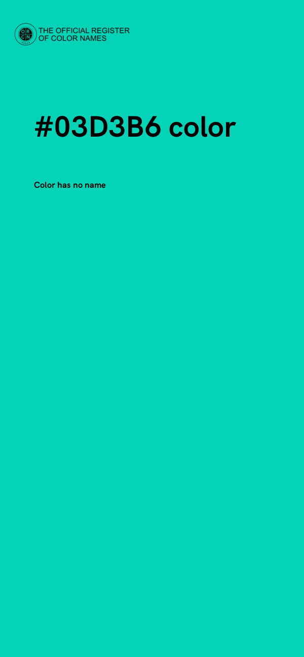 #03D3B6 color image