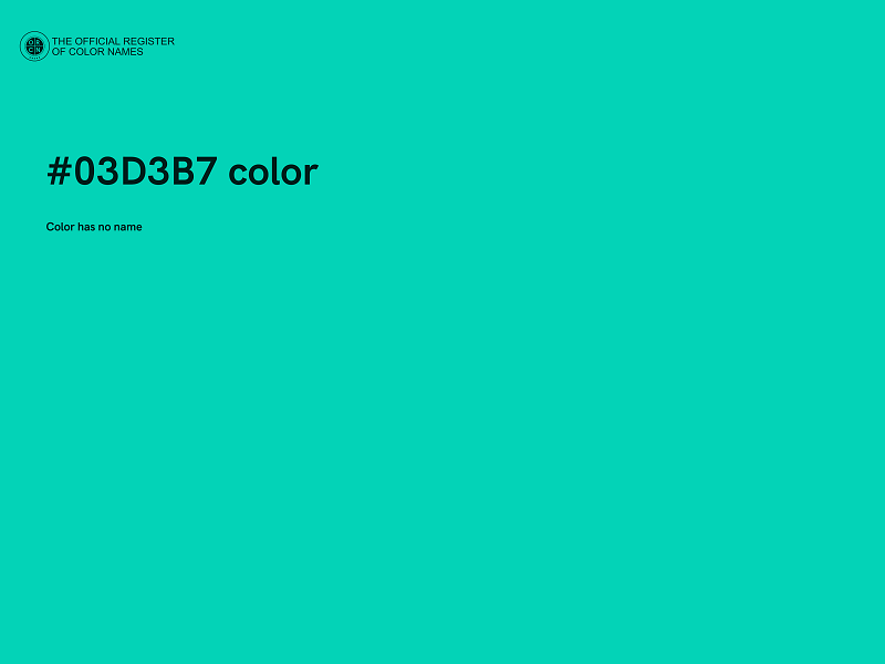 #03D3B7 color image