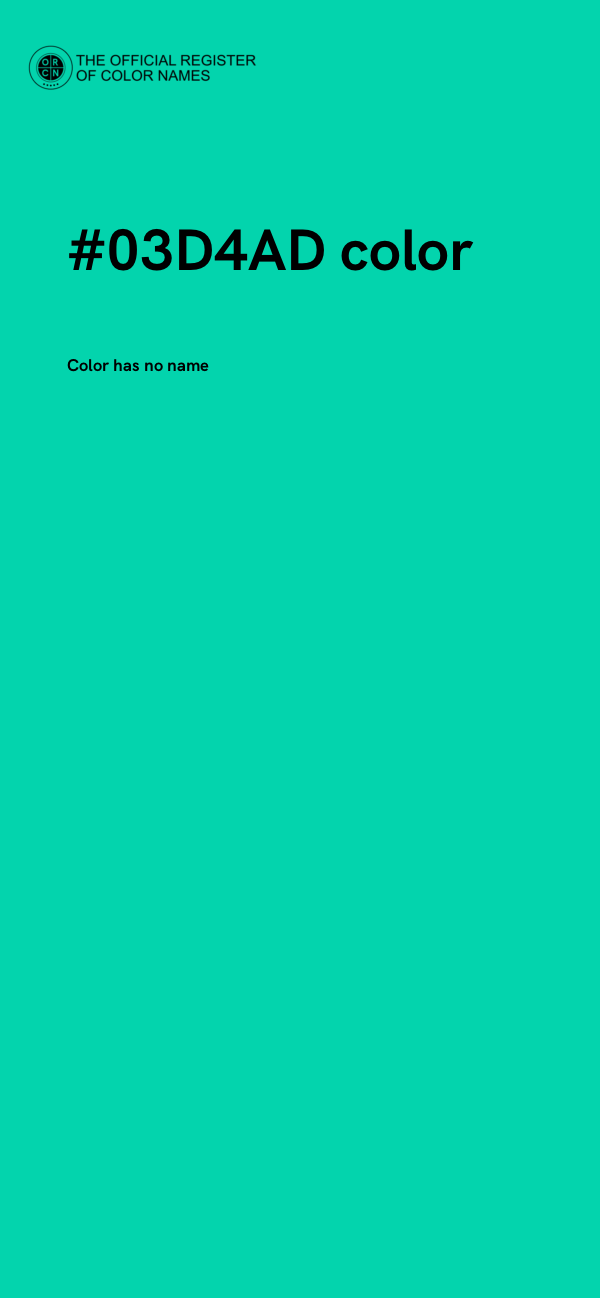 #03D4AD color image