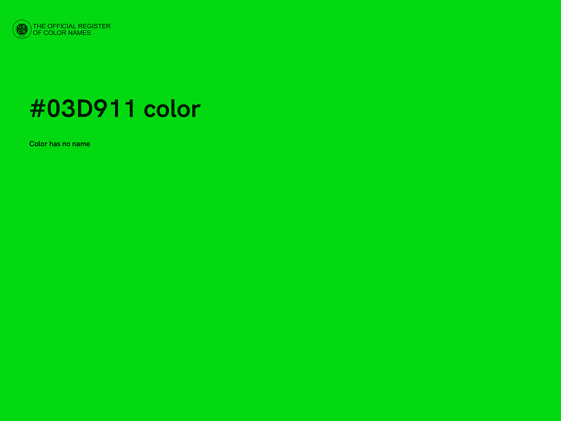 #03D911 color image