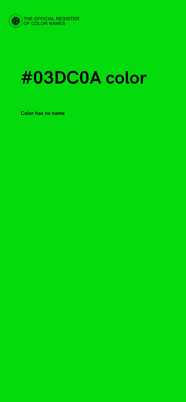 #03DC0A color image