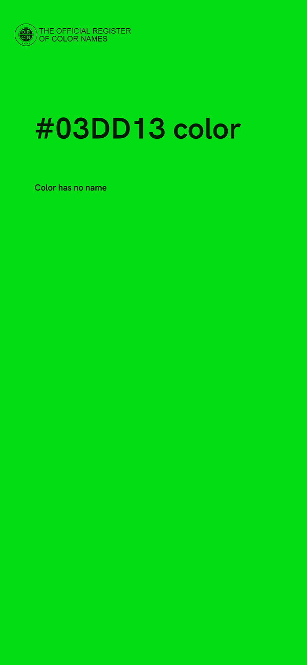 #03DD13 color image