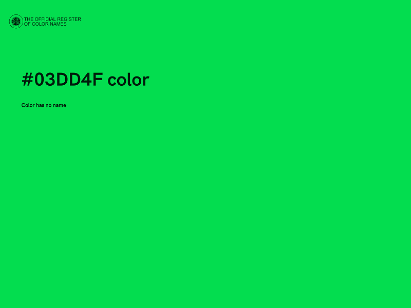 #03DD4F color image