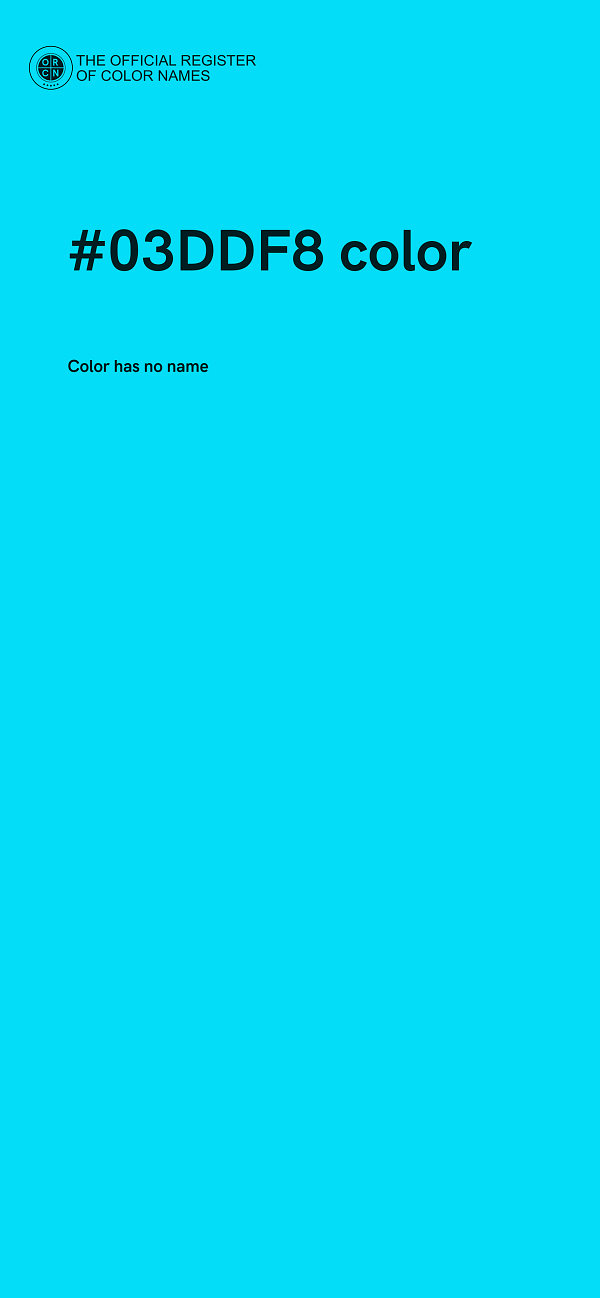 #03DDF8 color image