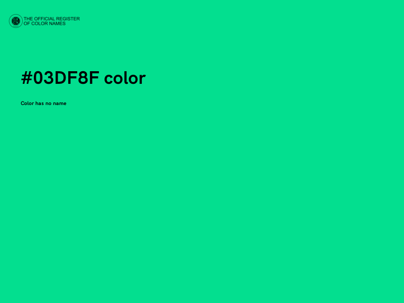 #03DF8F color image
