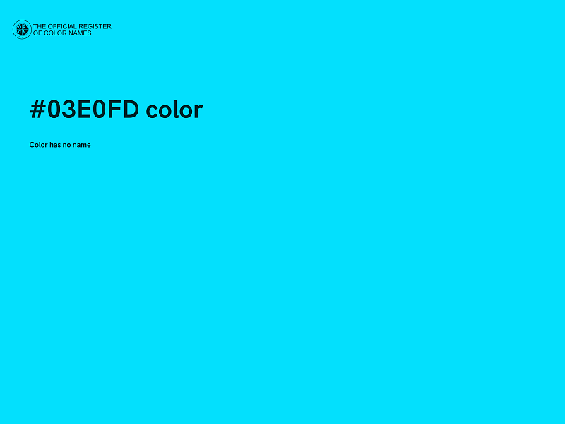 #03E0FD color image