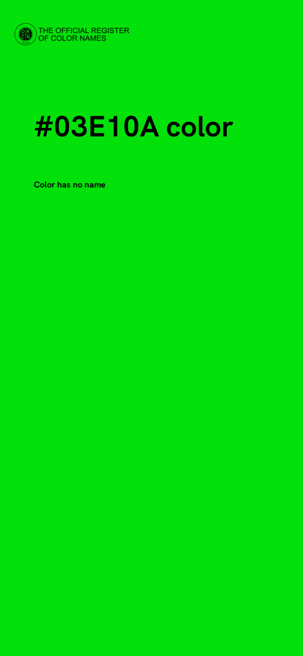 #03E10A color image