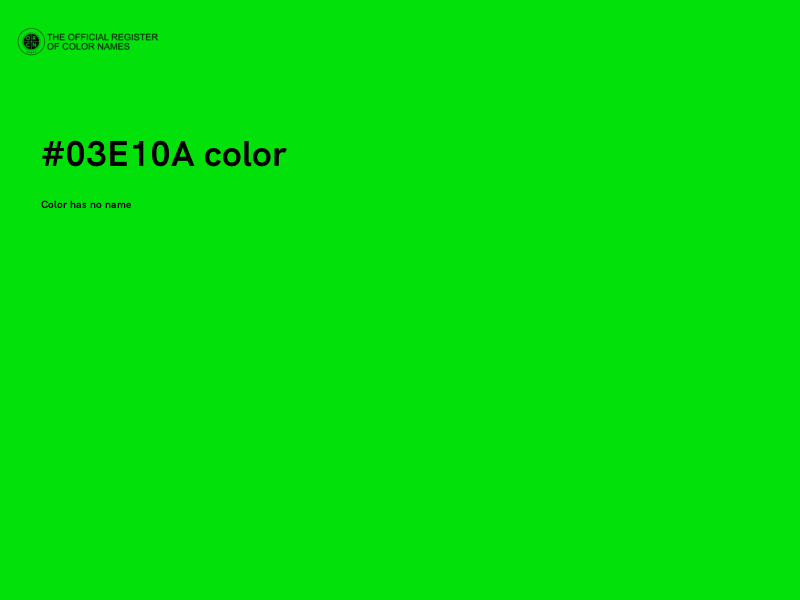 #03E10A color image