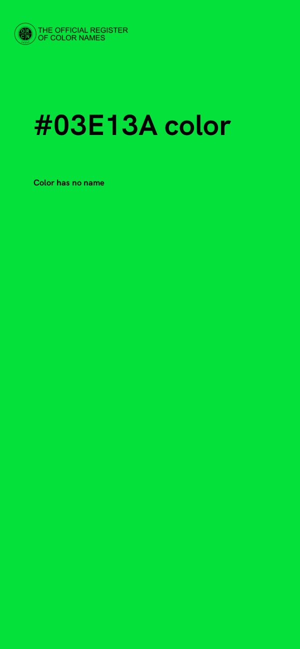 #03E13A color image