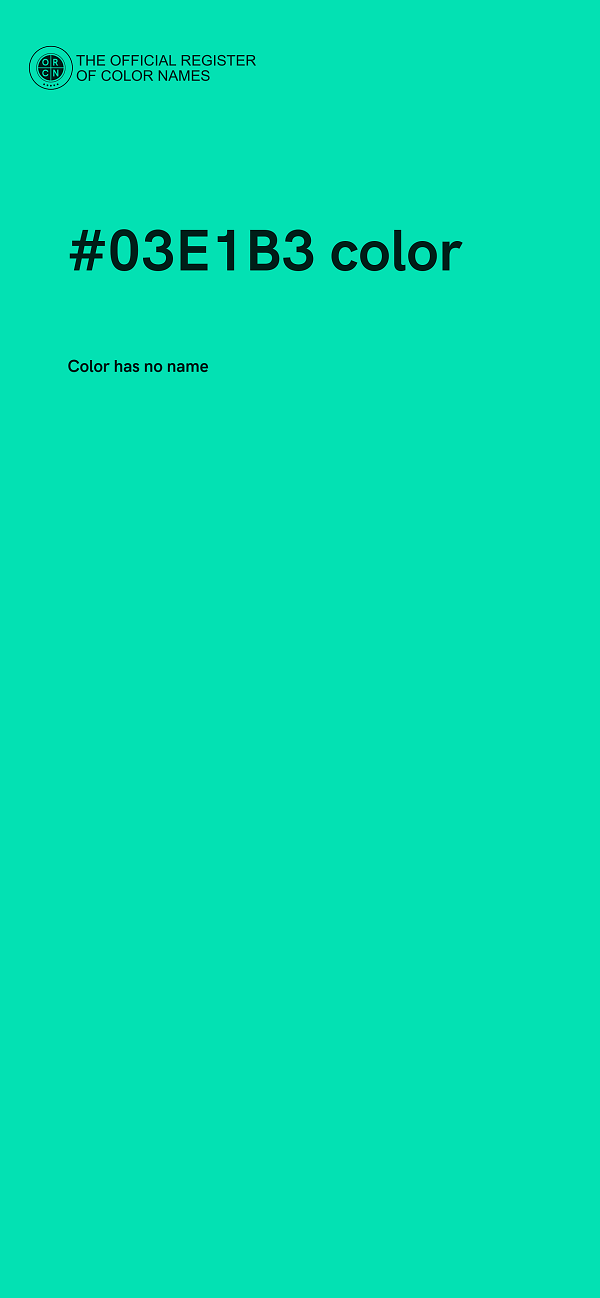 #03E1B3 color image