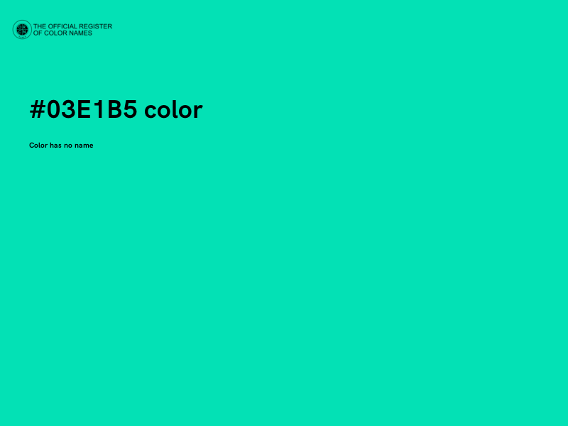 #03E1B5 color image