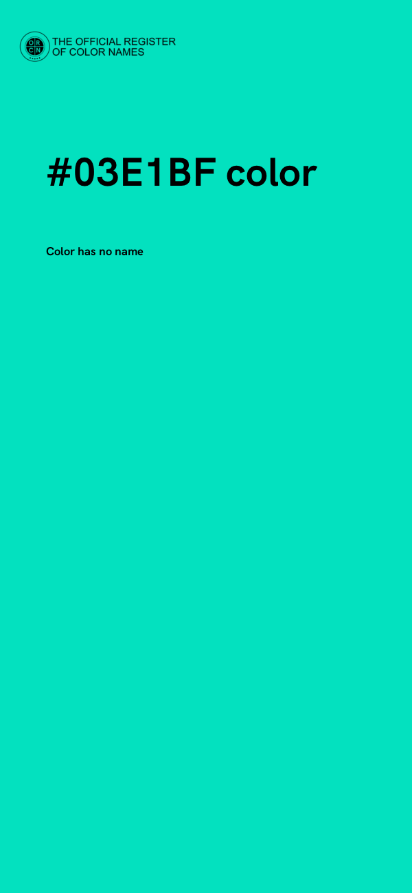 #03E1BF color image