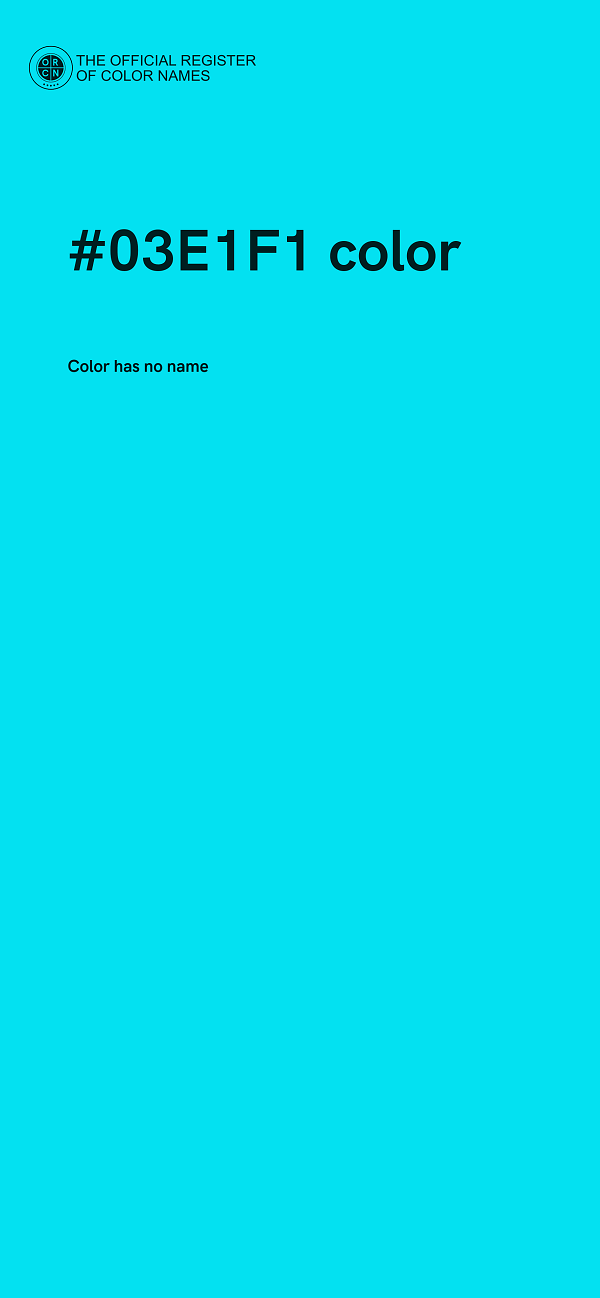 #03E1F1 color image