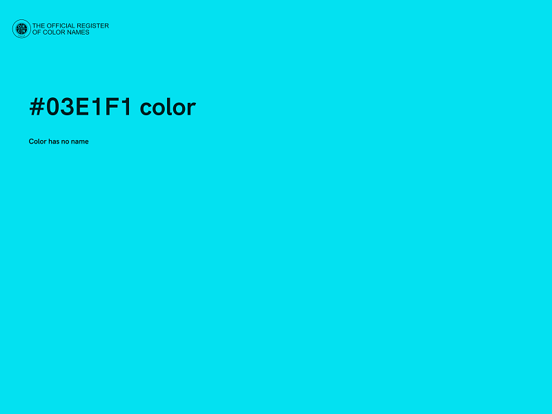 #03E1F1 color image