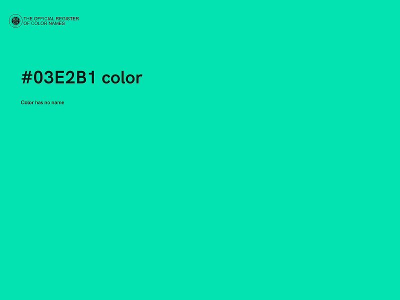 #03E2B1 color image