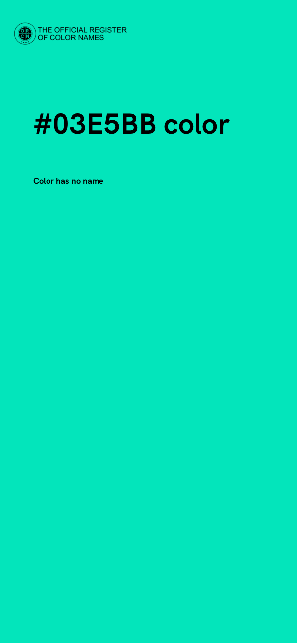#03E5BB color image