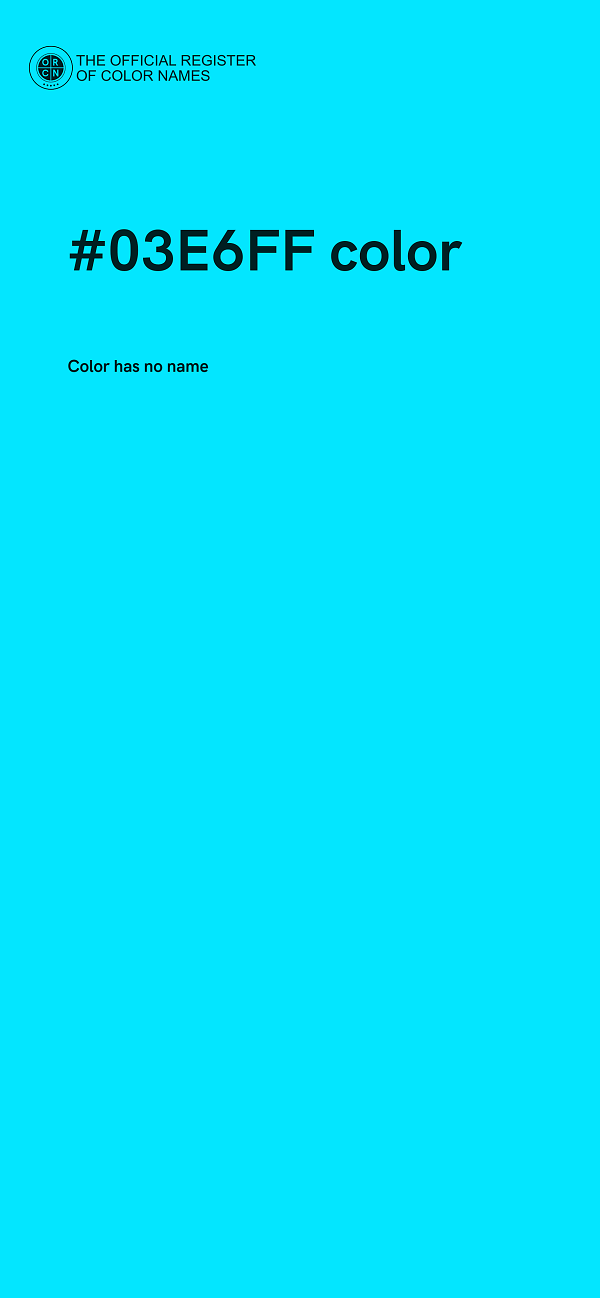 #03E6FF color image