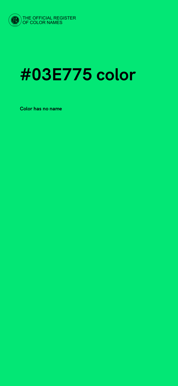 #03E775 color image