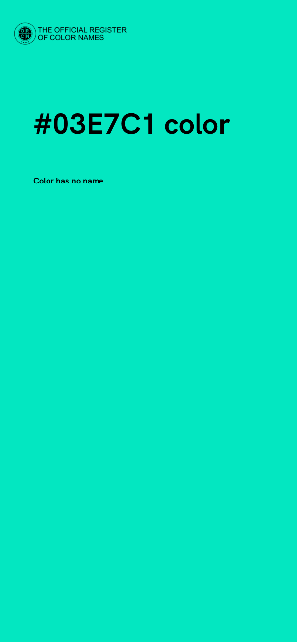 #03E7C1 color image