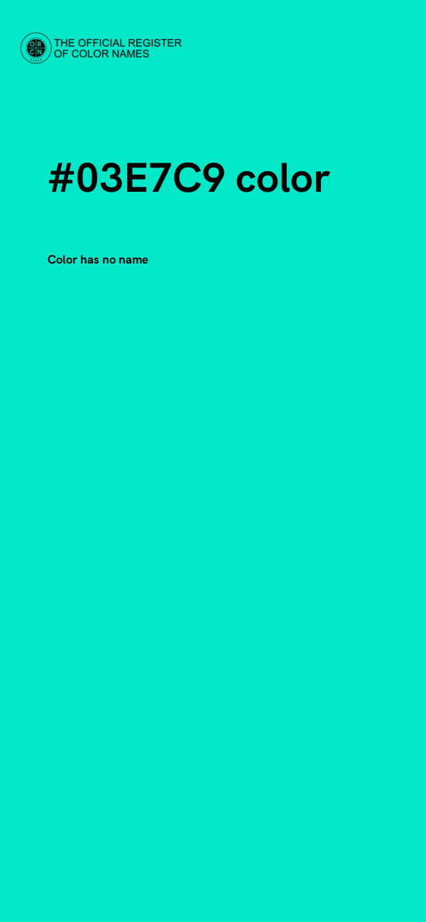 #03E7C9 color image