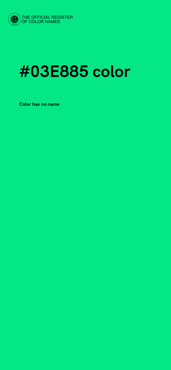 #03E885 color image