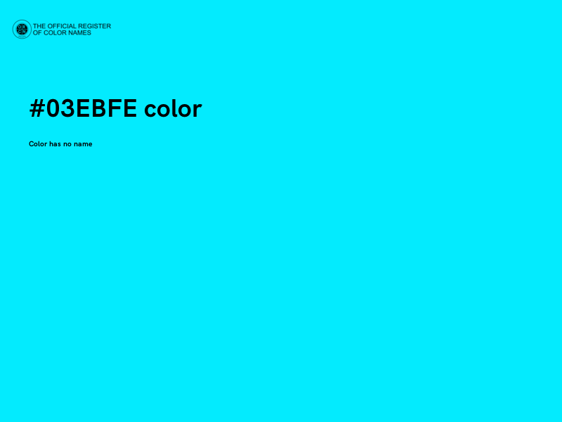 #03EBFE color image